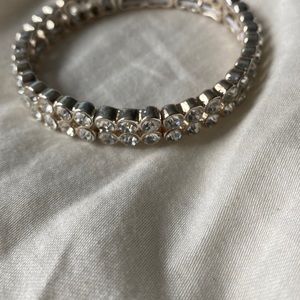 silver crystal bracelet